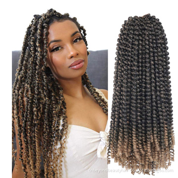 Wholesale Cheao Deep wave Spring Twist hair Afro Bulk Spring Passion Twist Hair Spring Crochet Hair brads